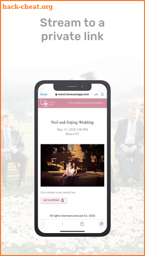 Lovecast - Wedding Livestream screenshot