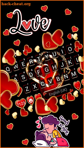 Lovelock Black Keyboard Background screenshot