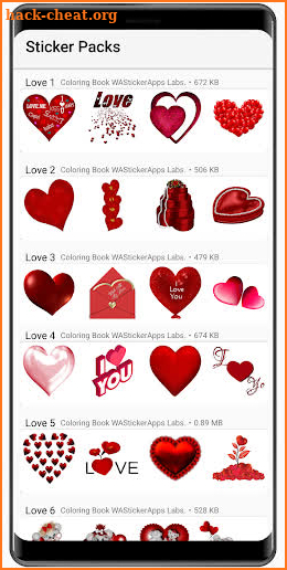 Lovely Amor Stickers ❤️ WAStickerApps Love screenshot