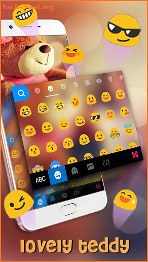 Lovely Brown Teddy Keyboard Theme screenshot