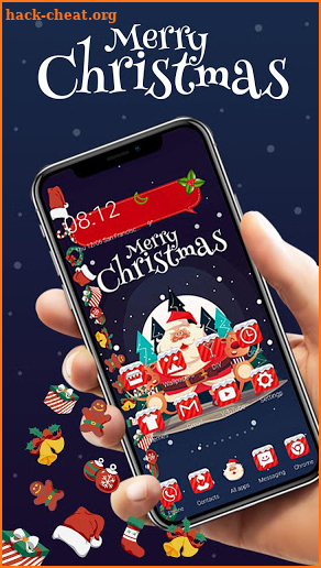 Lovely Christmas Santa Gravity Theme screenshot