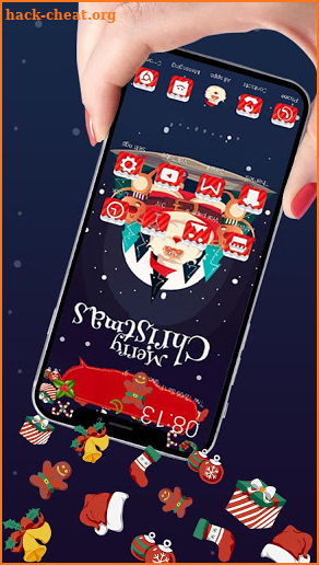 Lovely Christmas Santa Gravity Theme screenshot