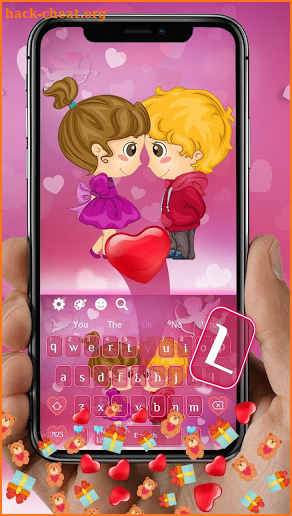 Lovely Couple Gravity Keyboard Theme👩‍❤️‍💋‍👨 screenshot