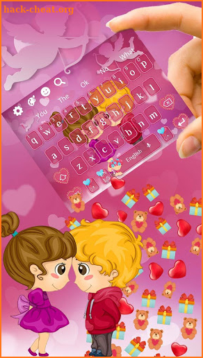 Lovely Couple Gravity Keyboard Theme👩‍❤️‍💋‍👨 screenshot