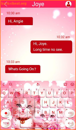 Lovely Cute Pink Kitty Cat Keyboard Theme screenshot