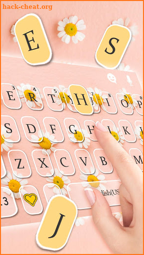 Lovely Daisy Keyboard Theme screenshot