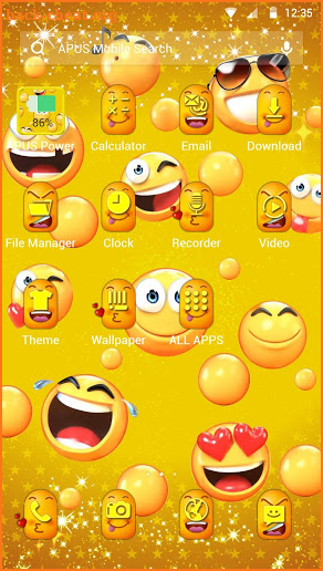 Lovely Emoji APUS Launcher theme screenshot