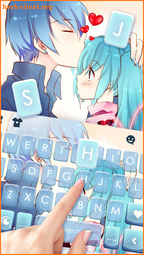 Lovely Forehead Kiss Keyboard Theme screenshot