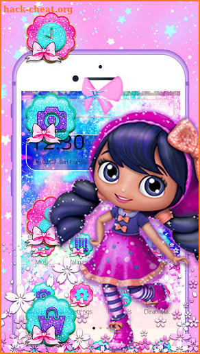 Lovely Glitter Girl Theme screenshot