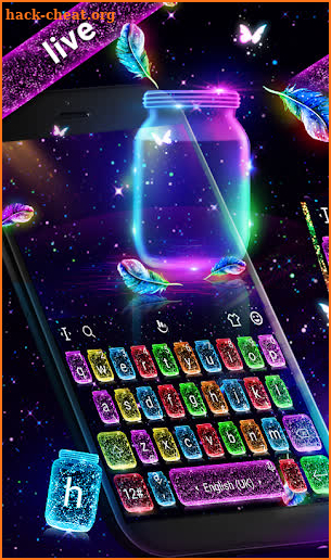 Lovely Live Glitter Bottle Keyboard screenshot