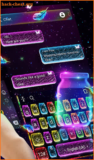 Lovely Live Glitter Bottle Keyboard screenshot