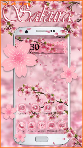 Lovely Pink Sakura Themes Live Wallpapers screenshot