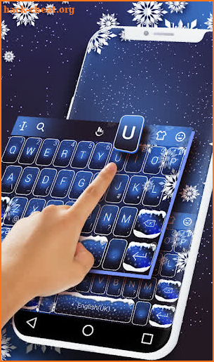 Lovely Winter Snowflakes Keyboard screenshot