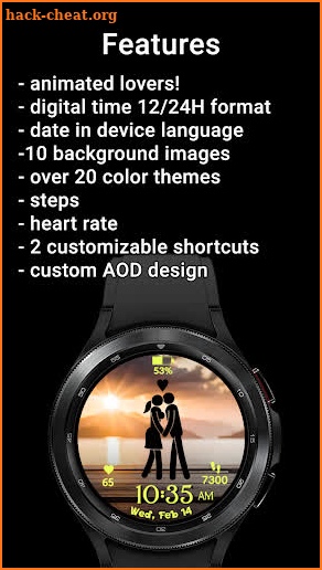 Lovers Watchface screenshot