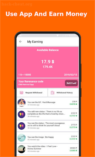 LoveShare - Earn Money, Status Videos, Quotes screenshot