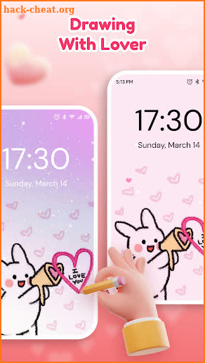 Lovy: Love Lockscreen Drawing screenshot