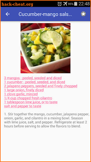 Low-Calorie recipes for free app offline cookbook screenshot