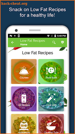 Low Fat Recipes, Fat Burning Foods, Detox Diet App screenshot