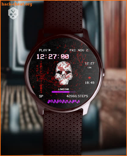 Low Poly Horror VHS Watch Face screenshot