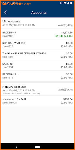 LPL Account View screenshot