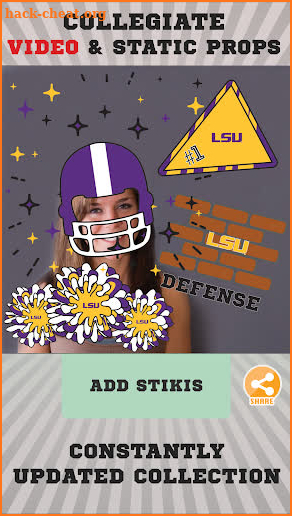 LSU Tigers Animated Selfie Stickers screenshot