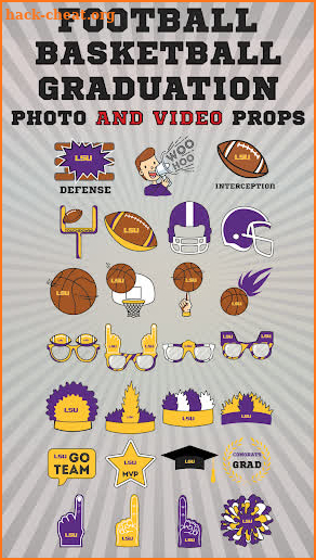 LSU Tigers Animated Selfie Stickers screenshot