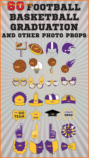 LSU Tigers PLUS Selfie Stickers screenshot