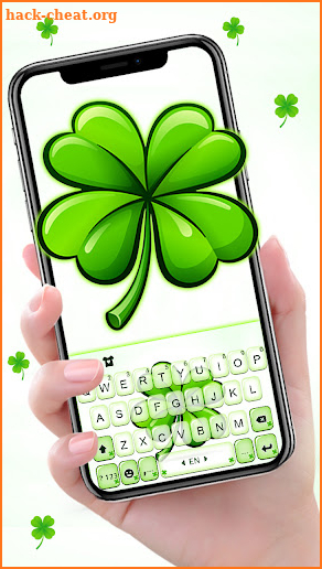 Lucky Clover Keyboard Background screenshot