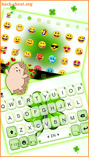 Lucky Clover Keyboard Background screenshot