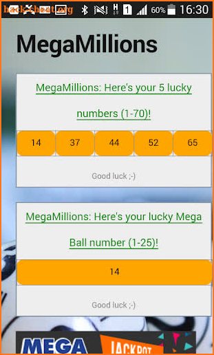 Lucky Numbers Generator: Biggest Lottery Jackpots screenshot