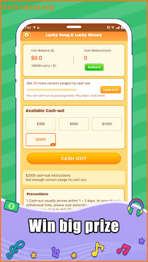 Lucky Songs - Win Real Money screenshot