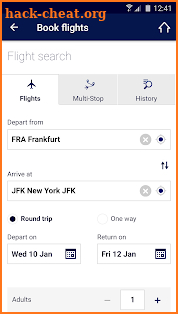 Lufthansa screenshot