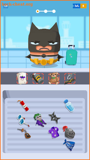 Luggage sorting screenshot