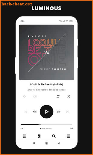 Luminous - Material Poweramp v3 Skin screenshot