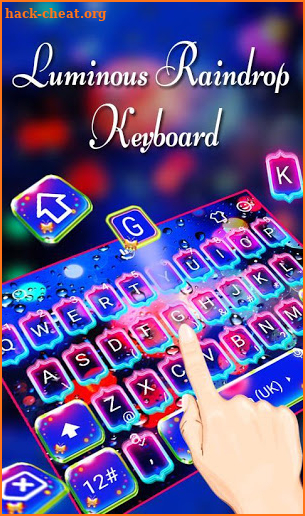 Luminous Raindrops Keyboard Theme screenshot