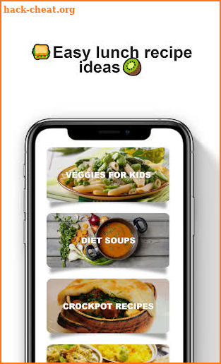 Lunch recipes for free app: Lunch recipes offline screenshot