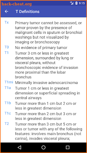 Lung Cancer Stage screenshot