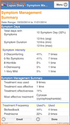 Lupus Diary screenshot