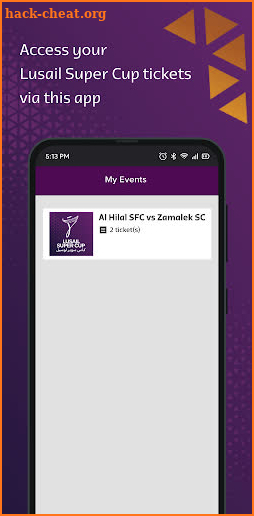 Lusail Super Cup Tickets screenshot