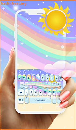 Lustrous Galaxy Rainbow Keyboard Theme screenshot