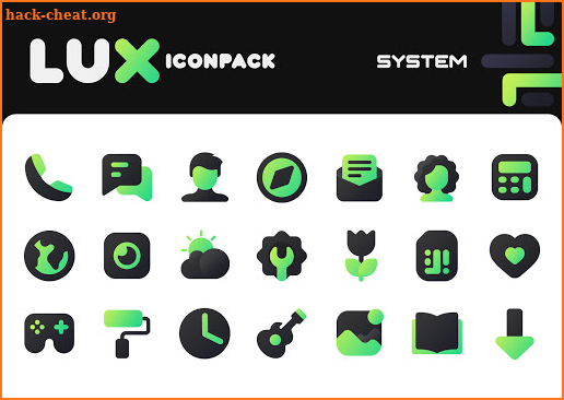 Lux Green Icon Pack screenshot