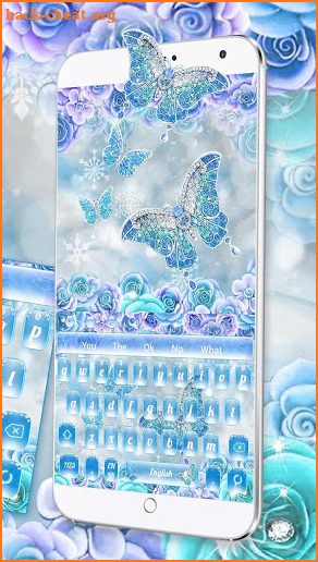 Luxurious Diamond Butterfly Flower Keyboard screenshot