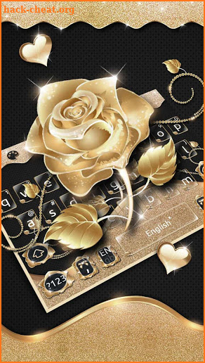 Luxurious Gold Rose keyboard screenshot