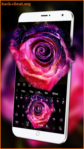 Luxurious Purple Gradient Rose Keyboard screenshot