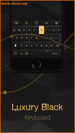 Luxury Black Keyboard Theme screenshot