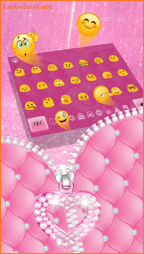 Luxury Diamond leather Zipper Keyboard Theme screenshot