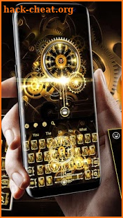 Luxury Gold Clock Keyboard Theme screenshot