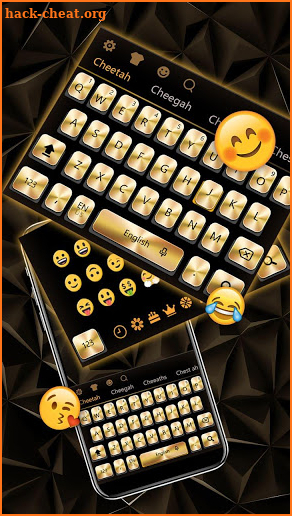 Luxury Golden Black Keyboard screenshot