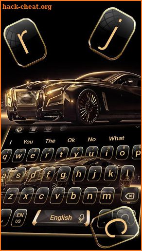 Luxury Golden Car Keyboard Theme screenshot