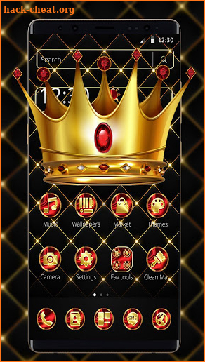 Luxury Golden King Crown Theme screenshot